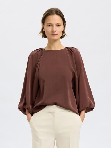 SELECTED FEMME Blouse in Brown: front