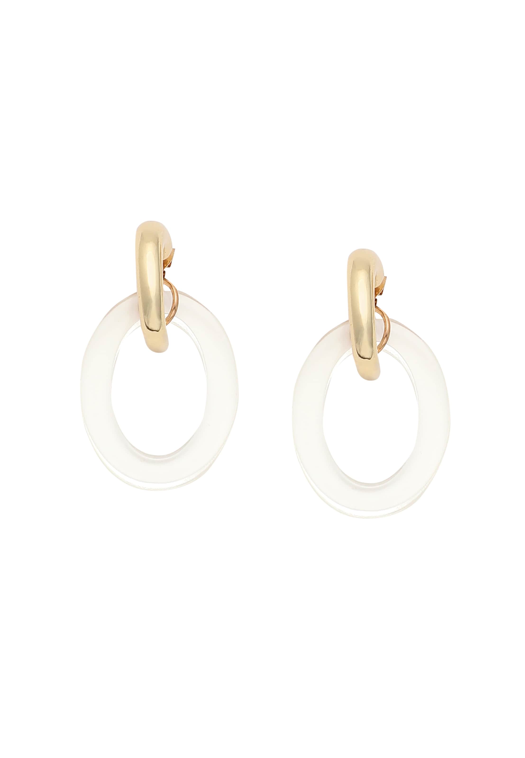 Boucles d'oreilles 'Bellinda' SOHI en blanc : devant