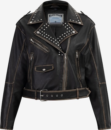 DreiMaster VintagePrijelazna jakna - crna boja: prednji dio