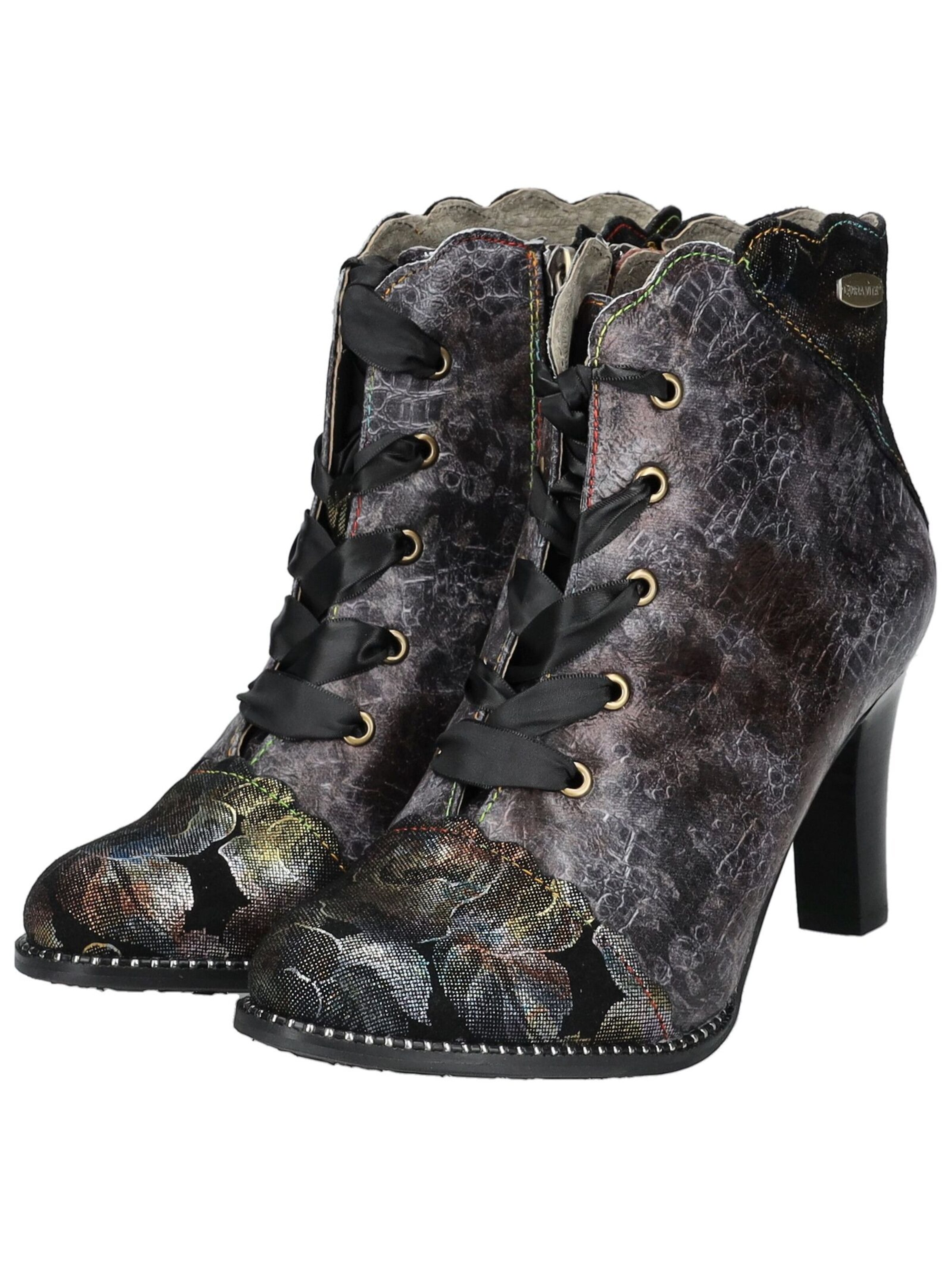 Laura Vita Schnürstiefelette in Schwarz