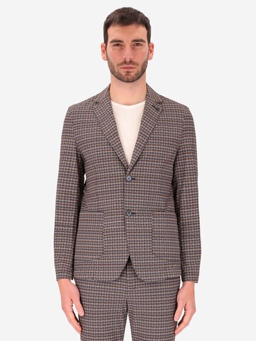 Distretto12 Slim fit Colbert 'Bandigo' in Bruin: voorkant