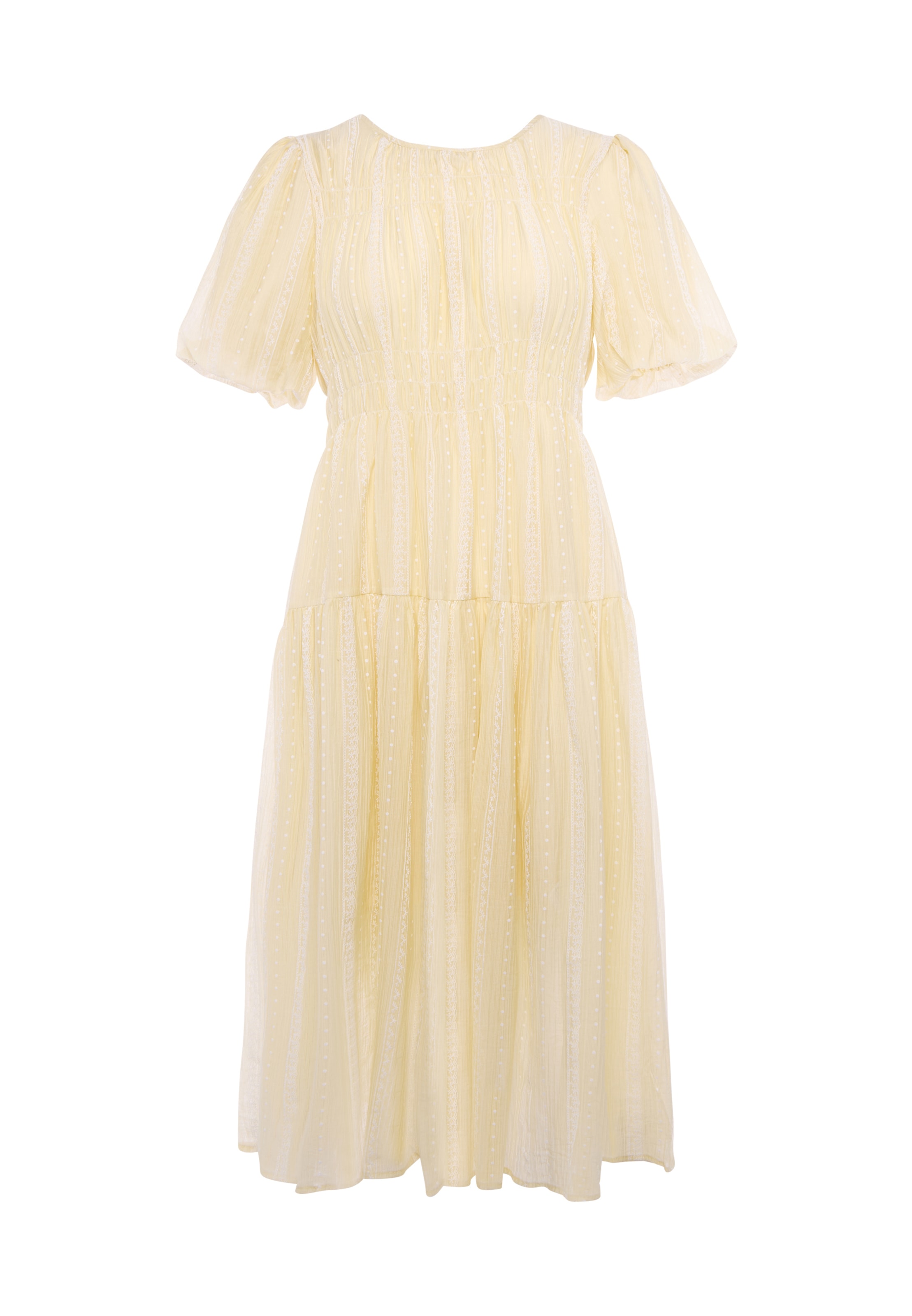 Usha - Vestido en amarillo: frente