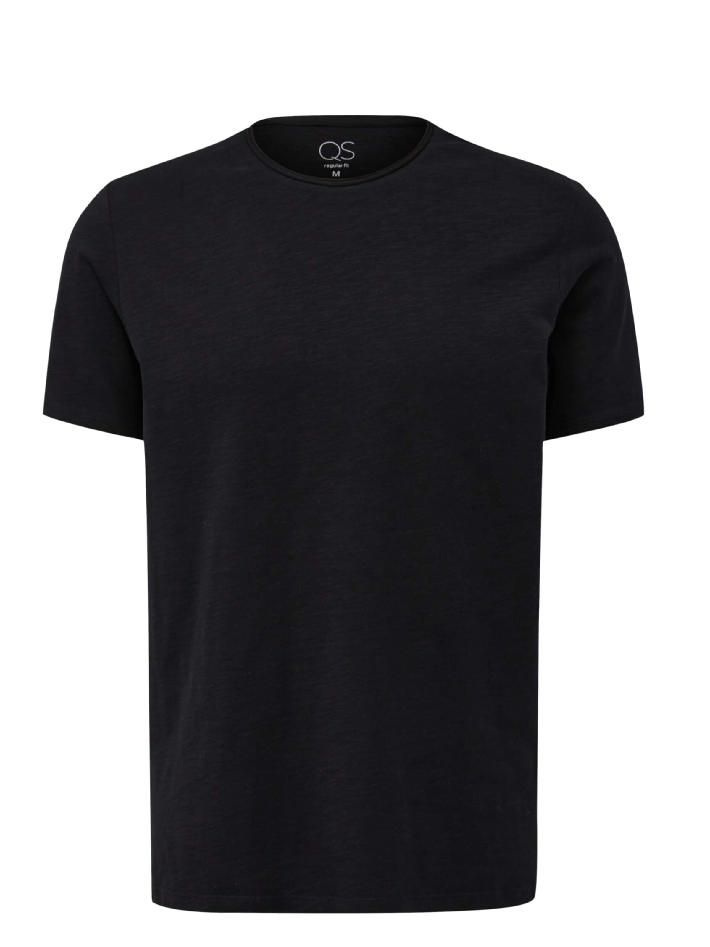 QS Shirt 'Q/S designed by - Heren t-shirt' in XXL in de kleur Zwart, Productweergave
