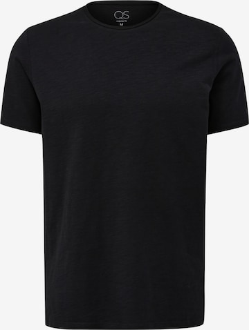 QS Shirt 'Q/S designed by - Heren t-shirt' in Zwart: voorkant