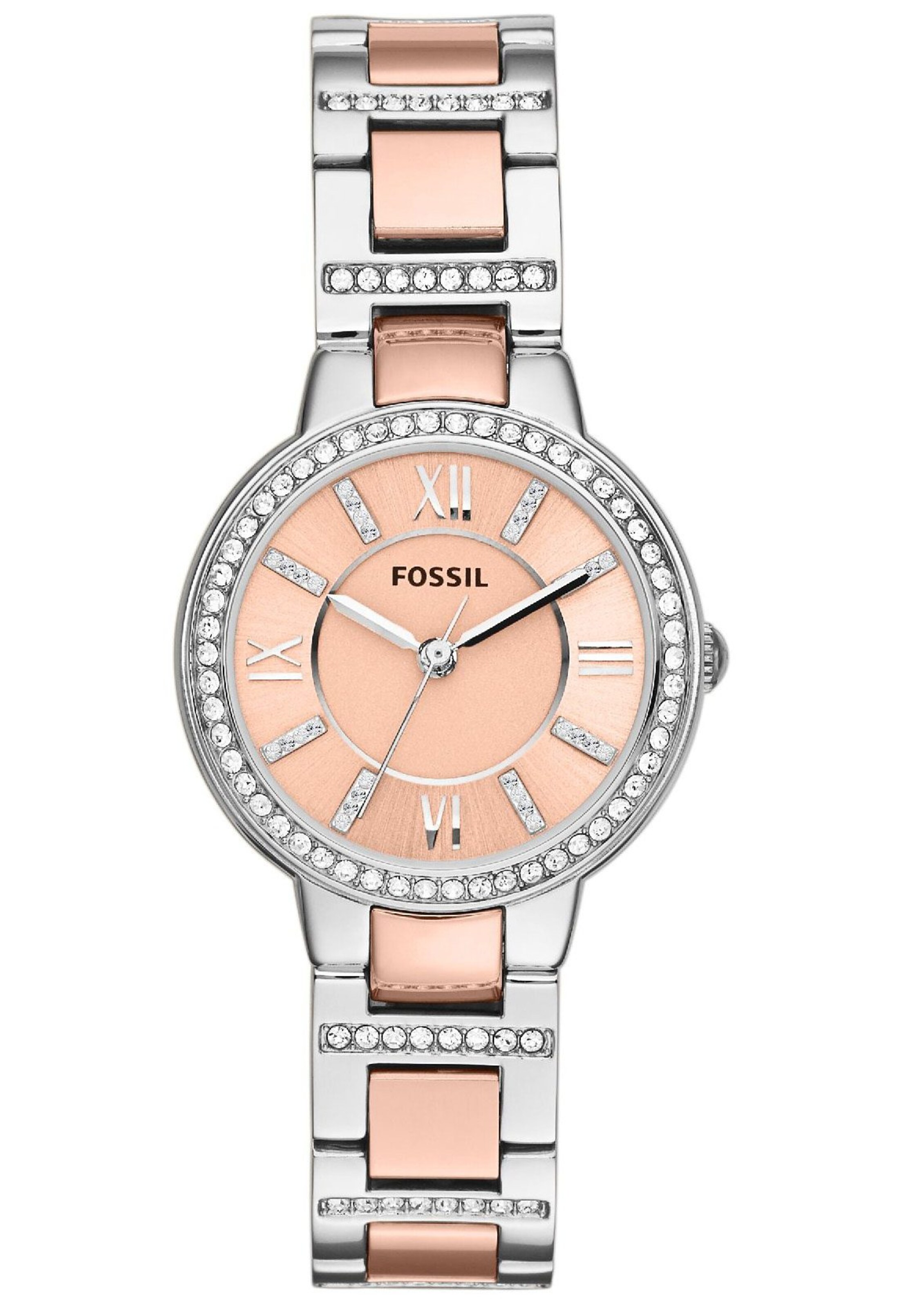 FOSSIL Analoog horloge 'Virginia ES3405' in Goud: voorkant