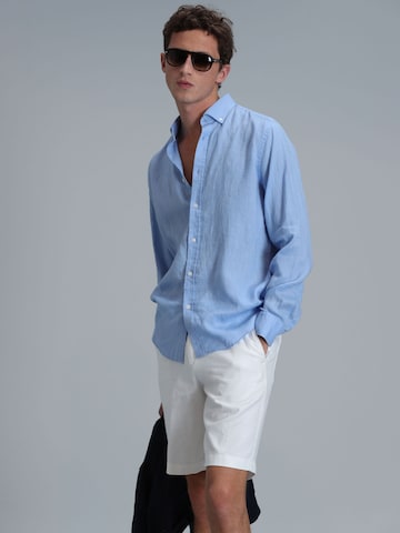 Lufian Comfort fit Button Up Shirt in Blue