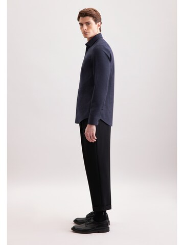 SEIDENSTICKER Slim fit Business shirt 'SMART FLANNELS' in Blue