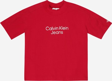 Calvin Klein Jeans T-Shirt in Rot: predná strana