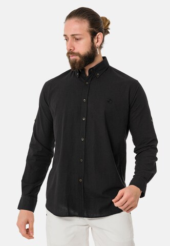 CIPO & BAXX Regular Fit Hemd in Schwarz