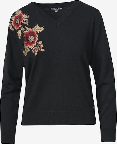 Megztinis iš KOROSHI, spalva – smėlio spalva / raudona / juoda, Prekių apžvalga