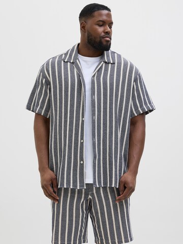 Jack & Jones Plus Regular fit Button Up Shirt 'JORCoba' in Blue: front