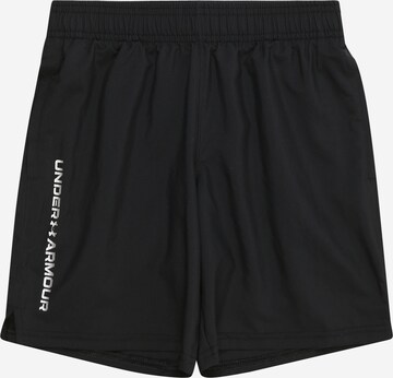 UNDER ARMOUR - Regular Calças de desporto em preto: frente