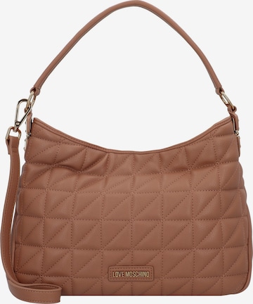 Love Moschino Shoulder Bag 'Click Heart ' in Brown: front