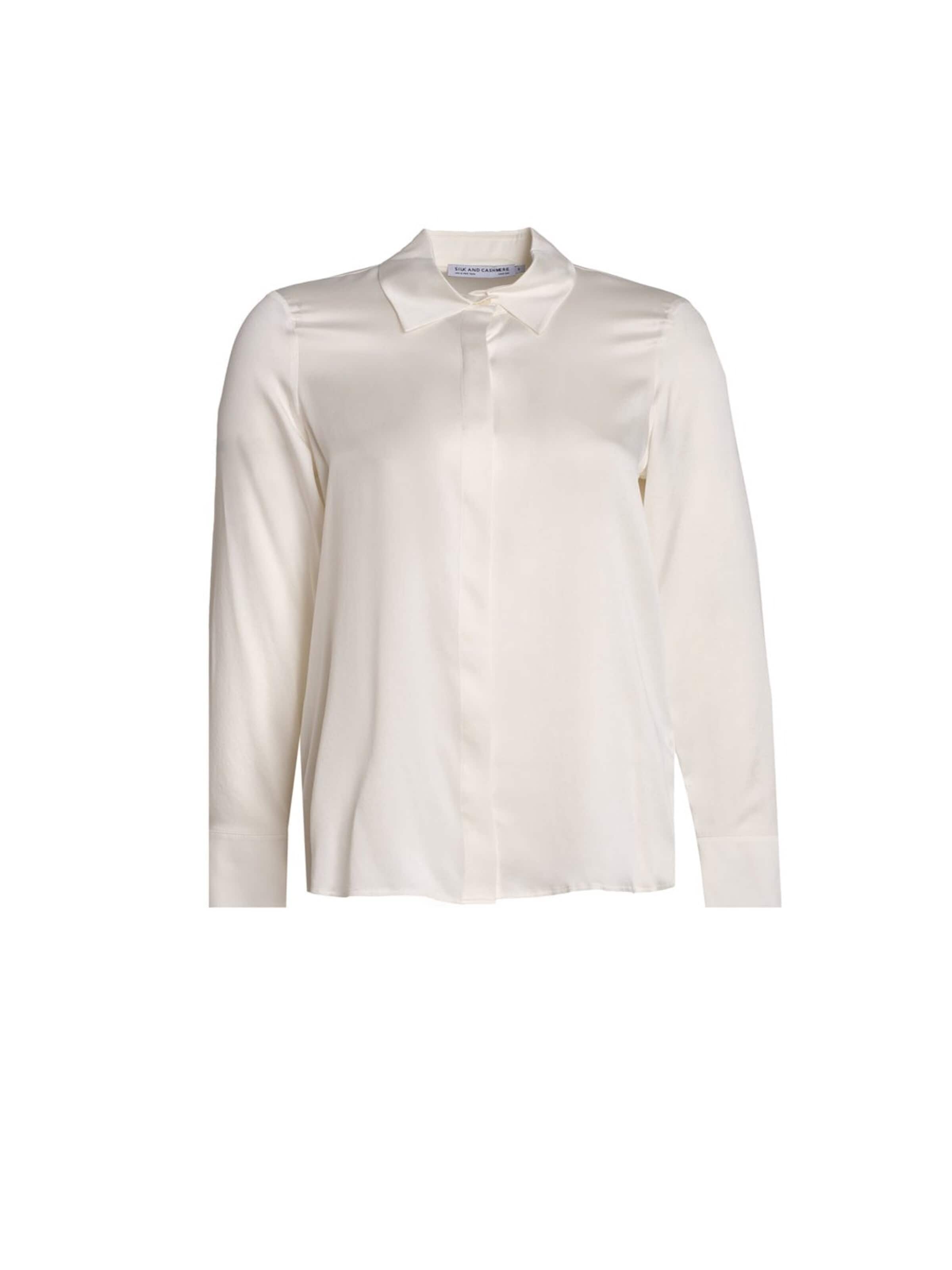 SILK & CASHMERE Shirt in Wit