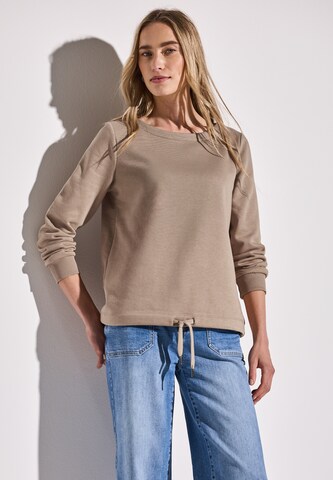 STREET ONE Sweatshirt in Braun: Vorderseite
