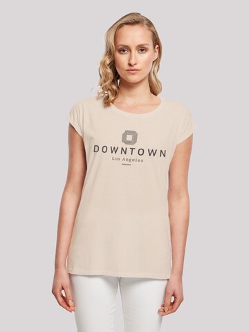 F4NT4STIC Shirt 'Downtown LA' in Beige: predná strana