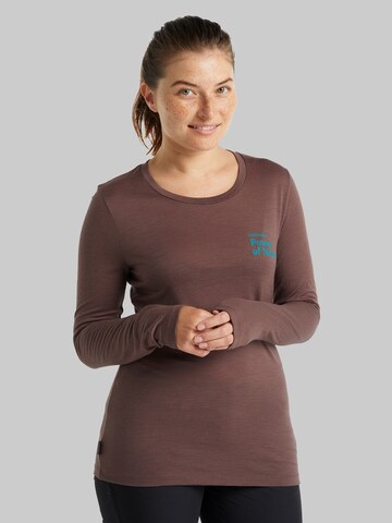 ICEBREAKER Performance Shirt 'Power Of Nature' in Brown: front