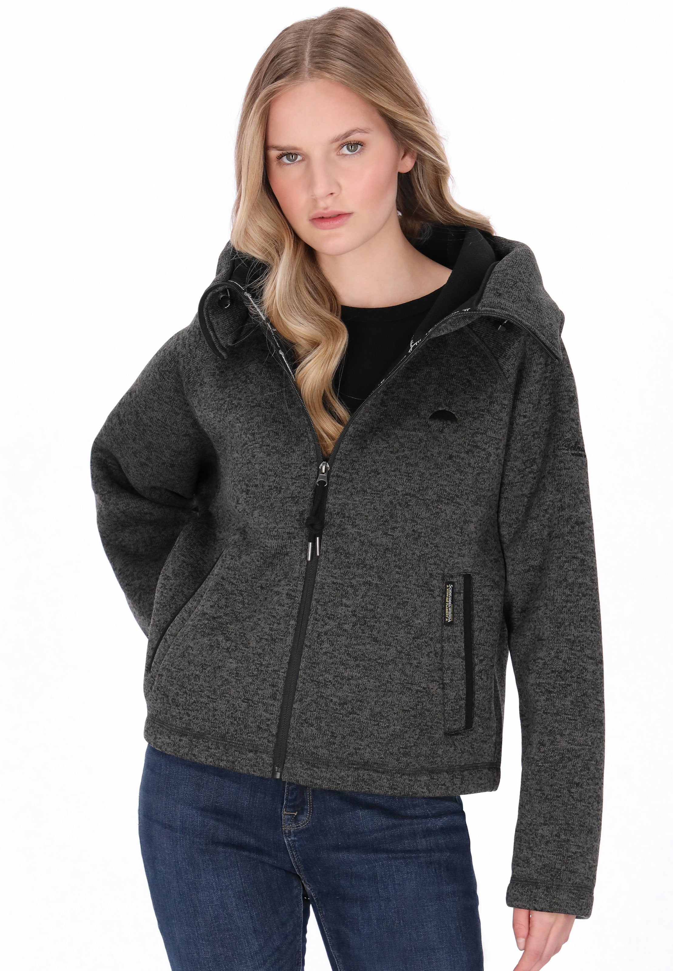 Schmuddelwedda Fleece Jacket in Grey: front