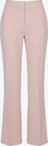 I AM Regular Trousers with creases 'Pantaloni Svasati PE26100' in Pink: front