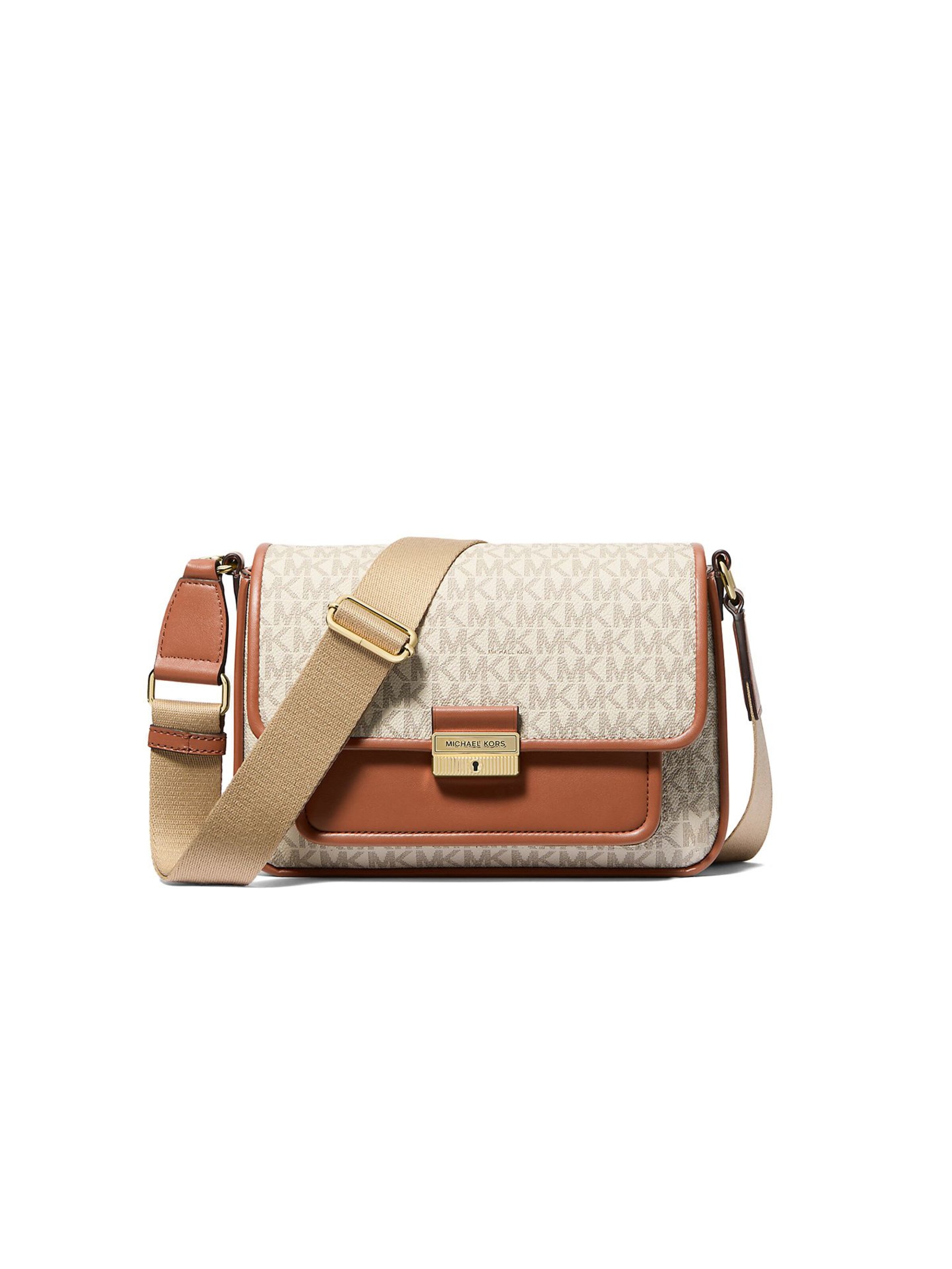 Michael Kors Schoudertas 'Bradshaw Medium Pocket Messenger Bag' in One Size in de kleur Crème, Productweergave
