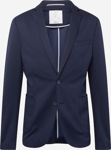 Coupe slim Veste de costume s.Oliver BLACK LABEL en bleu : devant