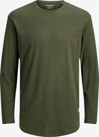 JACK & JONES T-Shirt 'Enoa' en gris clair / vert foncé / noir, Vue avec produit