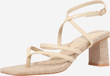 Warehouse Teenslipper in Beige: voorkant