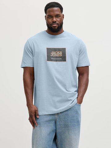 Jack & Jones PlusMajica 'JJRAIN' - plava boja: prednji dio
