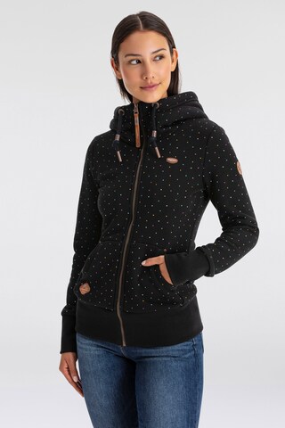 Ragwear Sweatjacke in Schwarz: Vorderseite