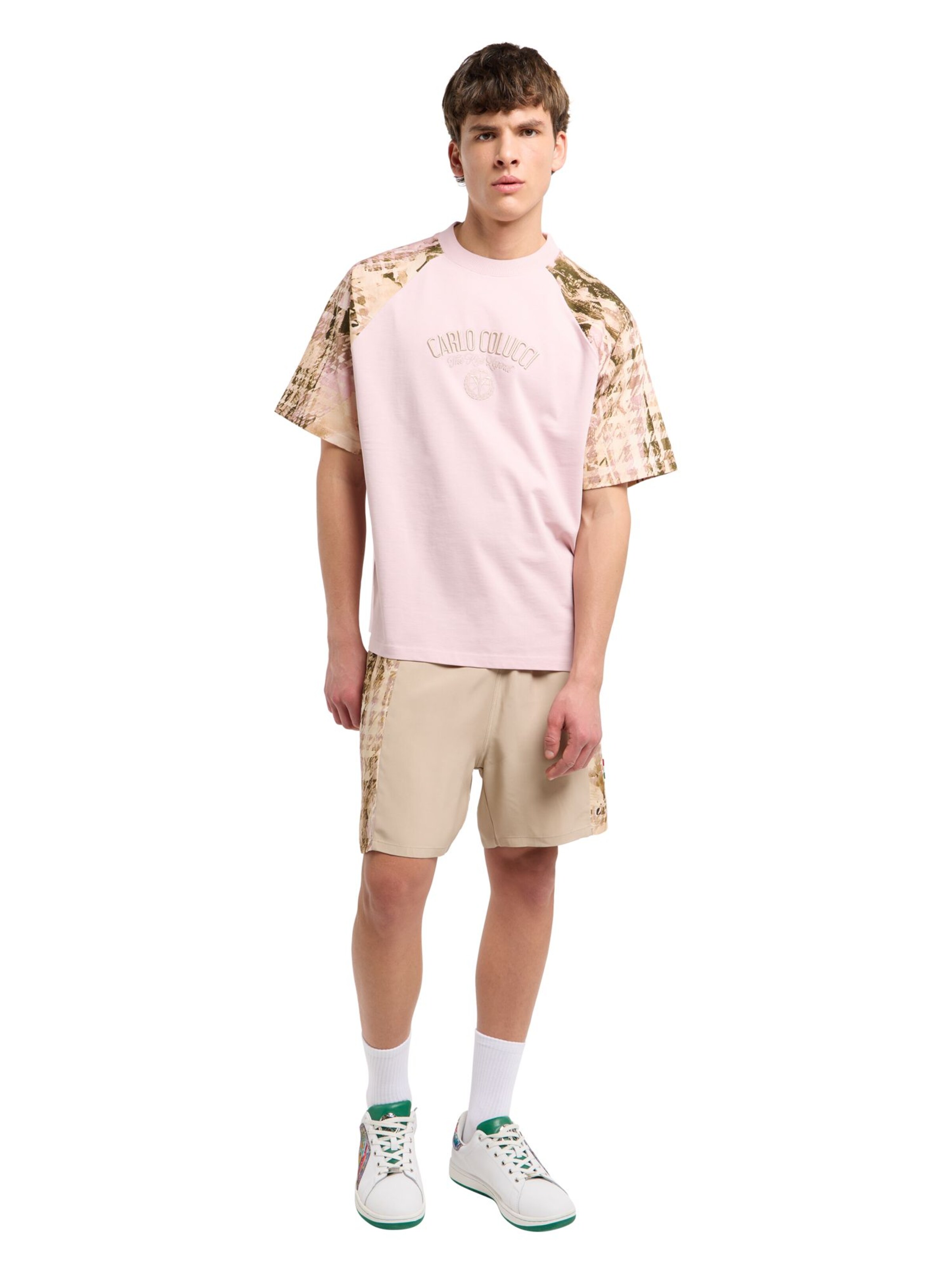 Carlo Colucci T-Shirt 'Felicetti' in Pink