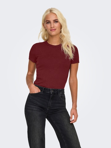ONLY T-Shirt 'ONLVAL' in Rot: Vorderseite