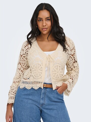 ONLY Carmakoma Kardigan 'CARWATERLY' – béžová