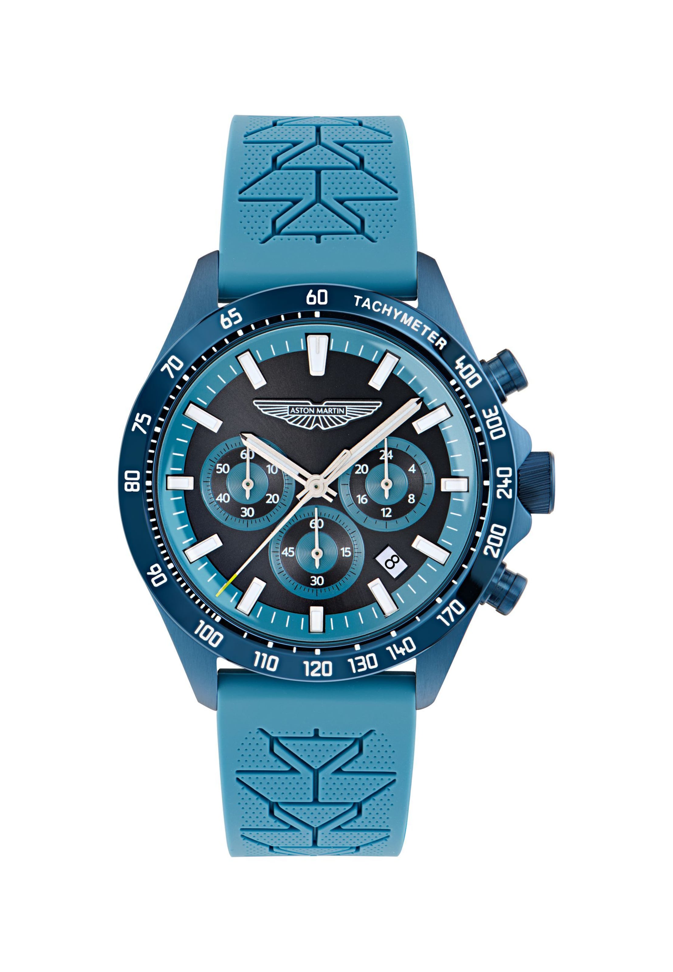 Aston Martin Analog Watch ' SPT ' in Blue: front