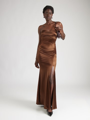 Robe de soirée 'ELANA' WAL G. en marron : devant