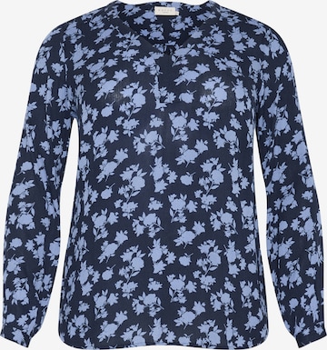 Camicia da donna 'KC Ami' di KAFFE CURVE in blu: frontale
