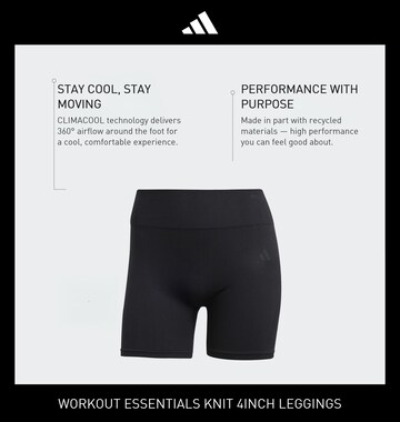 ADIDAS PERFORMANCE Skinny Sportsbukser 'Essentials' i sort