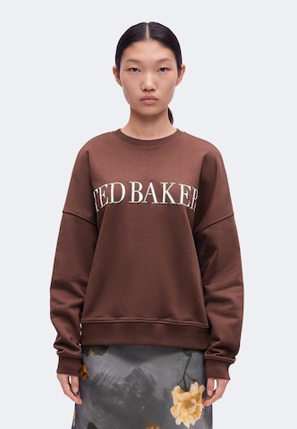 Ted Baker Sweatshirt 'MEEIAA' i brun: framsida