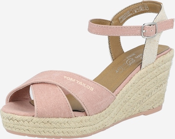 TOM TAILOR Sandals in Pink: front