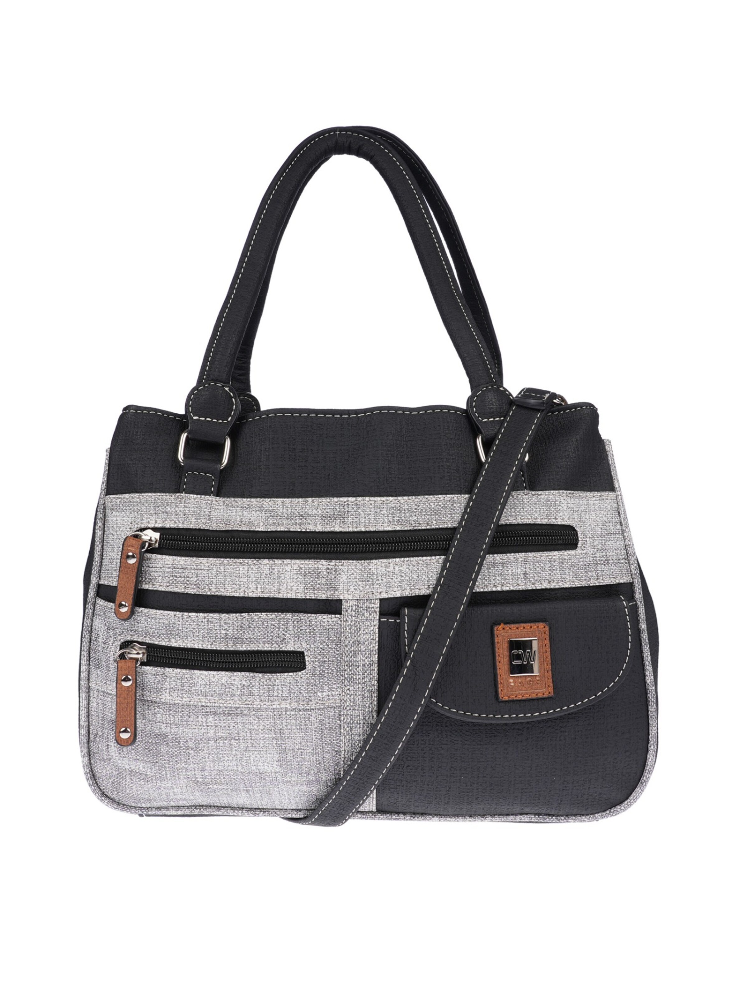 Christian Wippermann Handtasche 'Große Damen Tasche Umhängetasche Schultertasche'‌‌‌‌‌‌‌‌‌‌ in Grau
