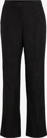 VILA Wide leg Pleat-Front Pants 'Winnie' in Black: front