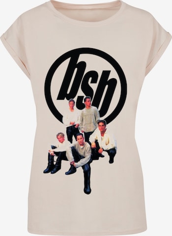 Merchcode T-Shirt 'Backstreet Boys' in Beige: predná strana