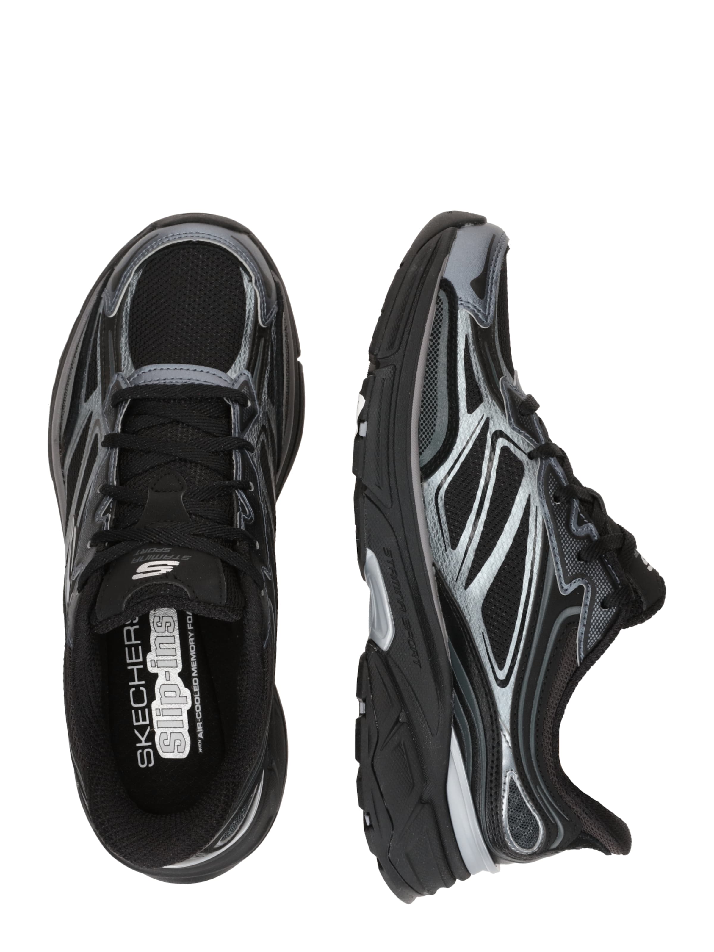 melns SKECHERS Zemie brīvā laika apavi 'STAMINA'