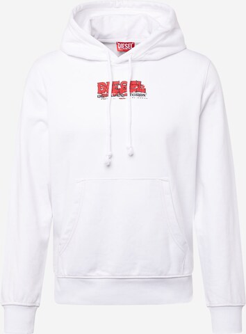 DIESEL Sweatshirt 'GINN' in White: front