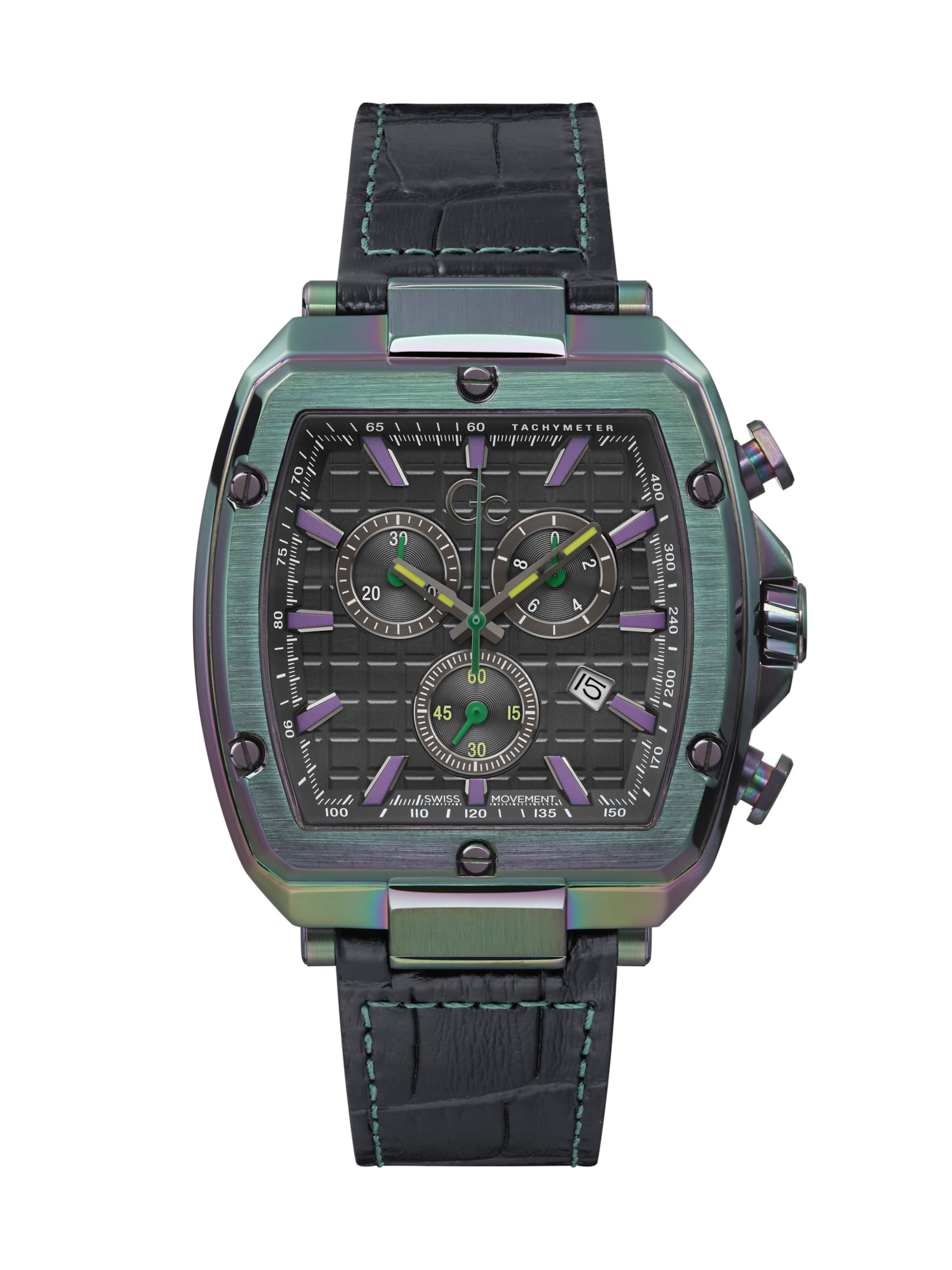 Gc Analoog horloge ' Gc Spirit Tonneau ' in Zwart: voorkant