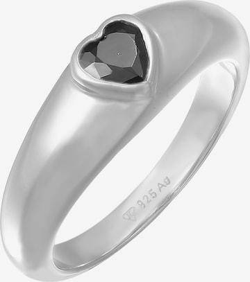 ELLI Ring 'Herz' in Silver: front