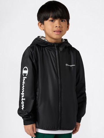 Champion Authentic Athletic Apparel Демисезонная куртка в Черный: спереди