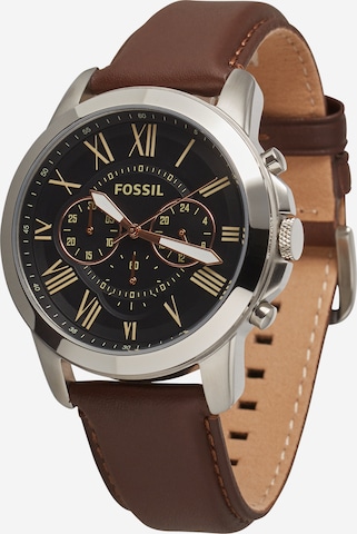 FOSSIL - Reloj analógico 'Grant' en marrón: frente