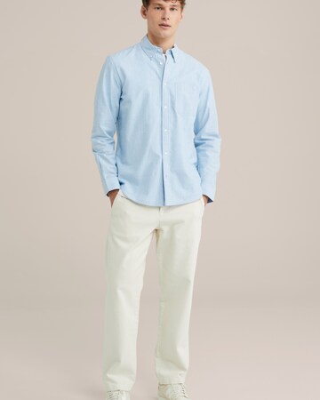 WE Fashion Comfort fit Button Up Shirt in Blue