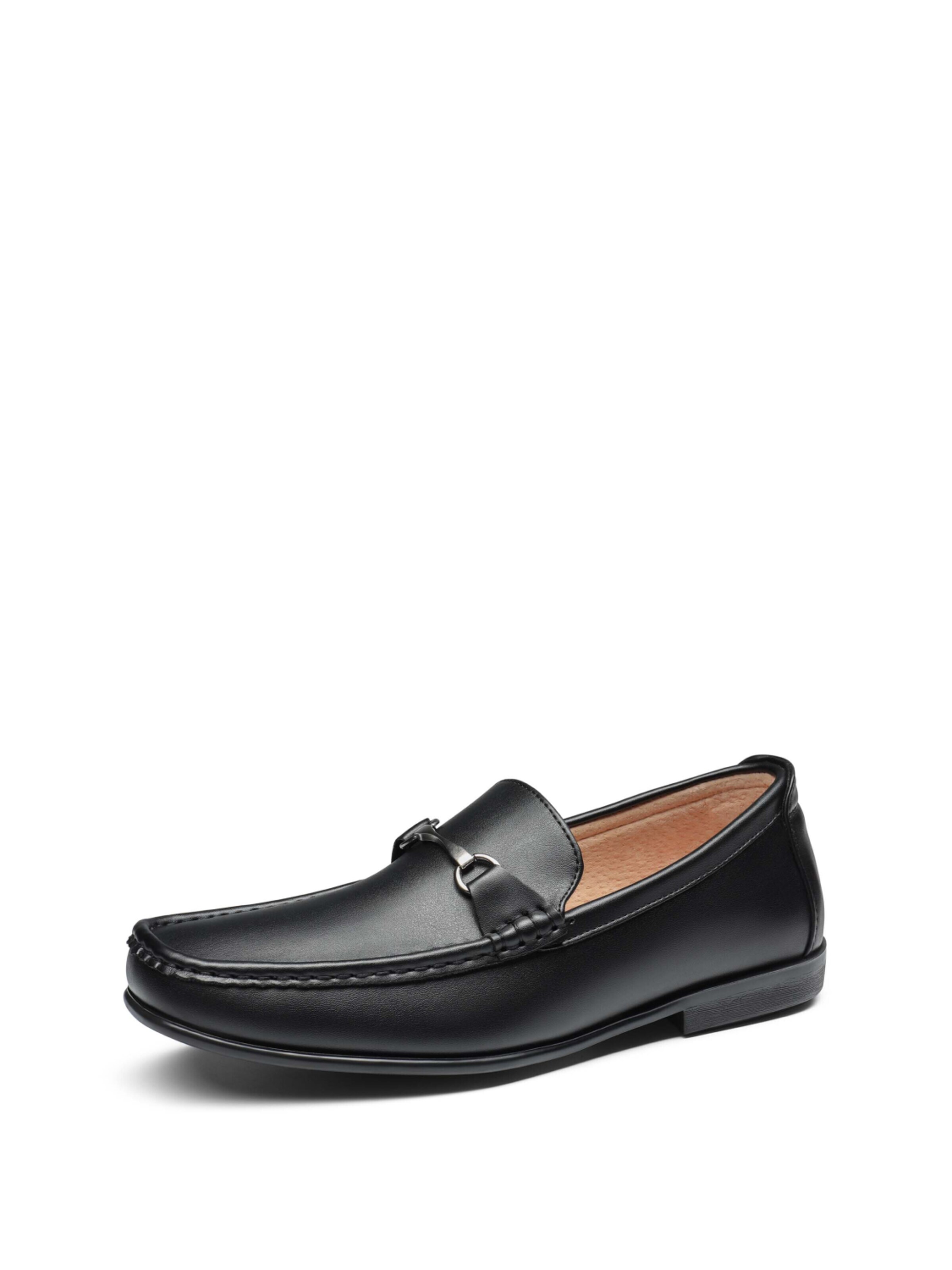Slipper di Bruno Marc in nero: frontale