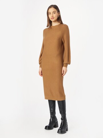 s.Oliver Knitted dress in Brown: front